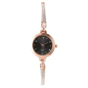 Girls' Fashionable Diamond Inlaid Bracelet Watch