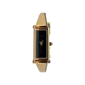 GUCCI 1500L GOLD / BLACK FACE QUARTZ WATCH