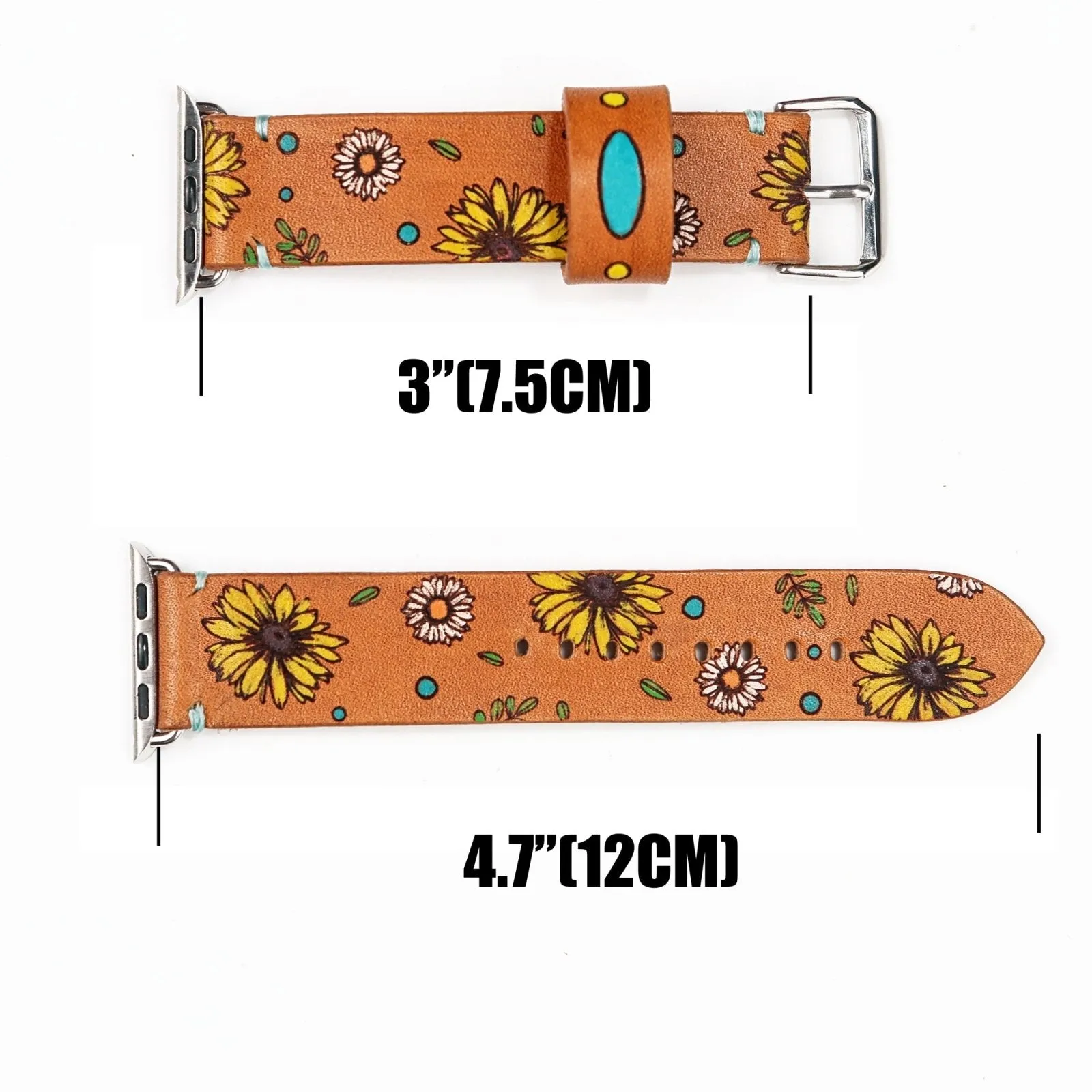 Hand-Painted Leather Cute Apple Watch Band For Women