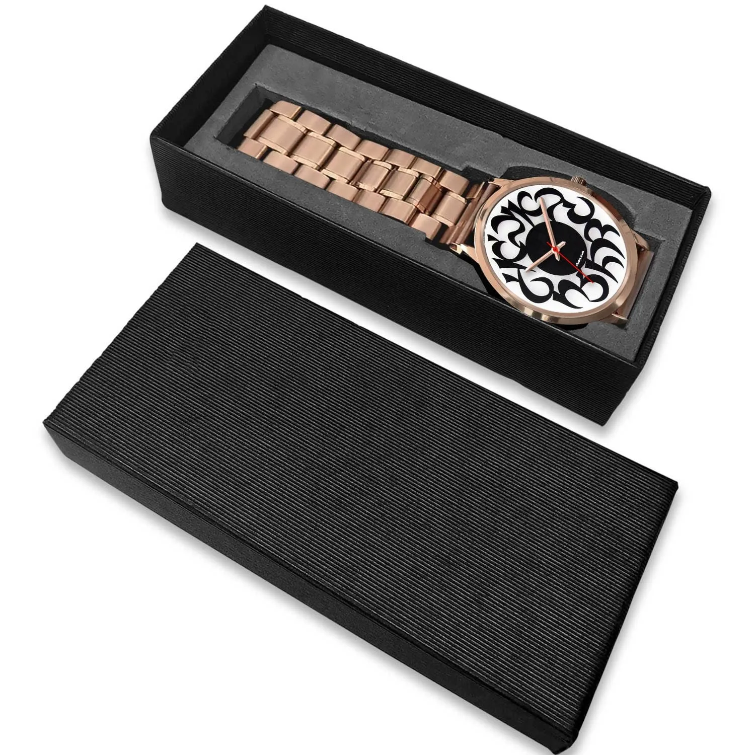 Hebrew Elegant Wristwatch Gold