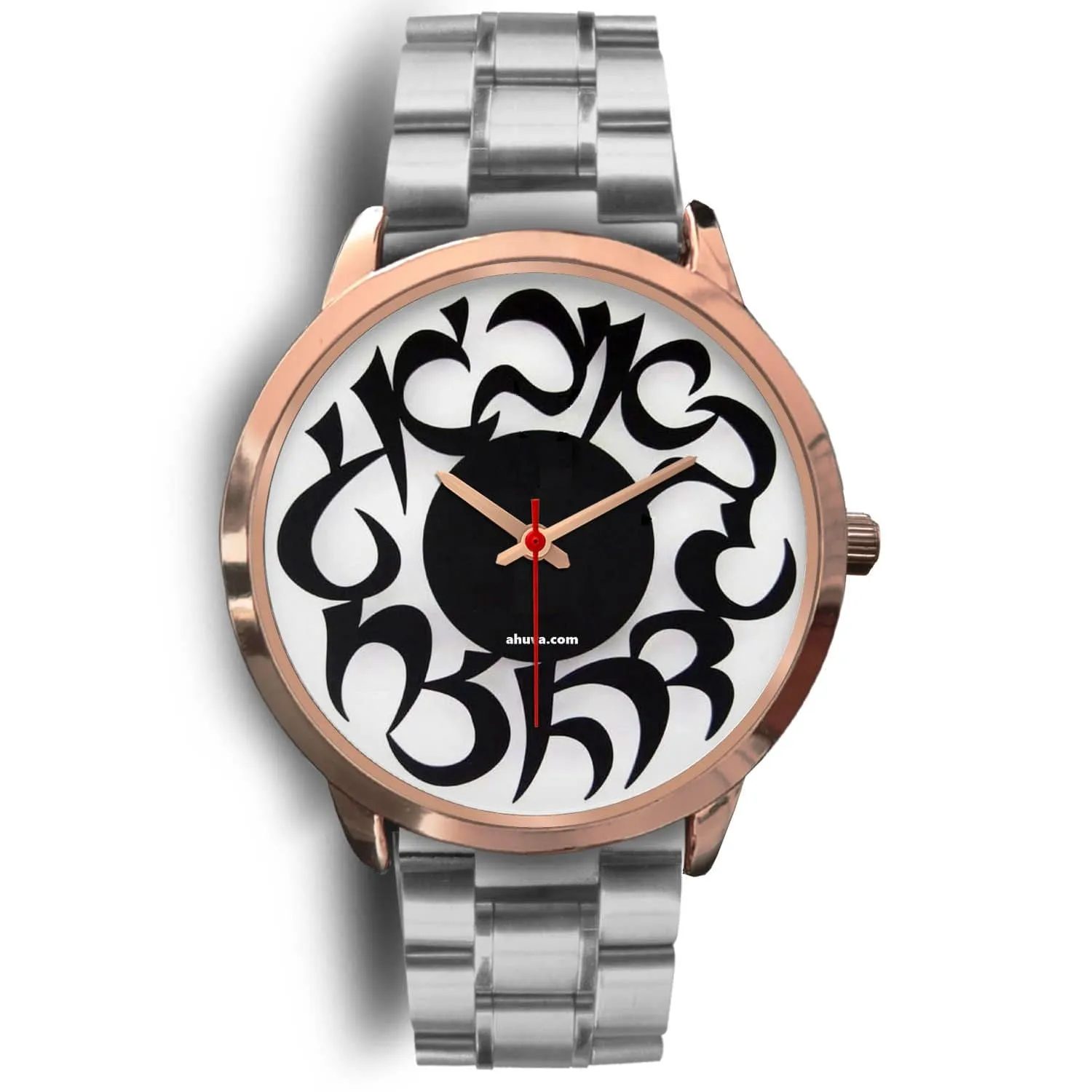 Hebrew Elegant Wristwatch Gold