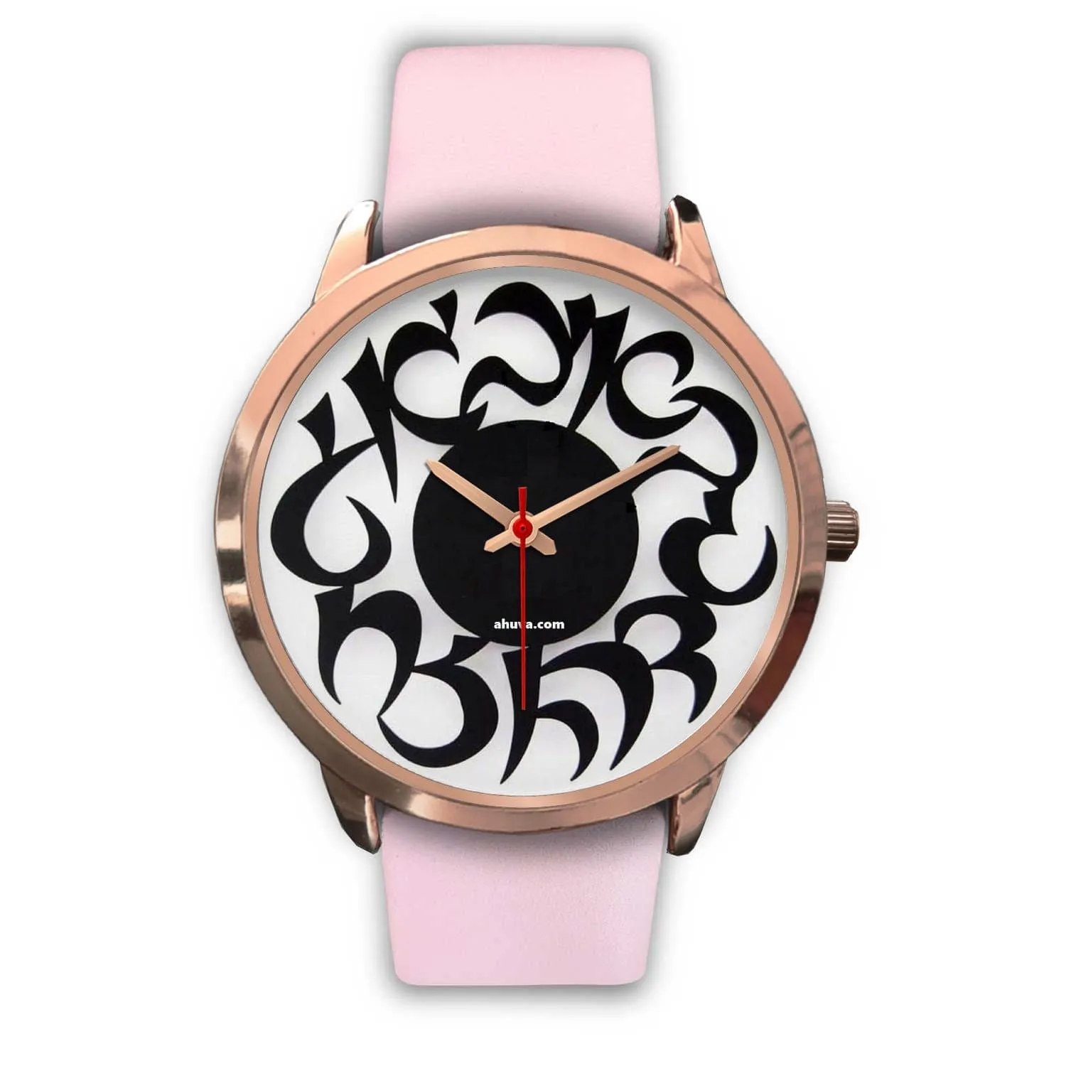 Hebrew Elegant Wristwatch Gold