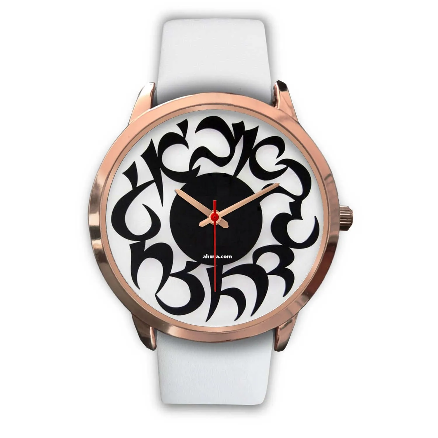 Hebrew Elegant Wristwatch Gold
