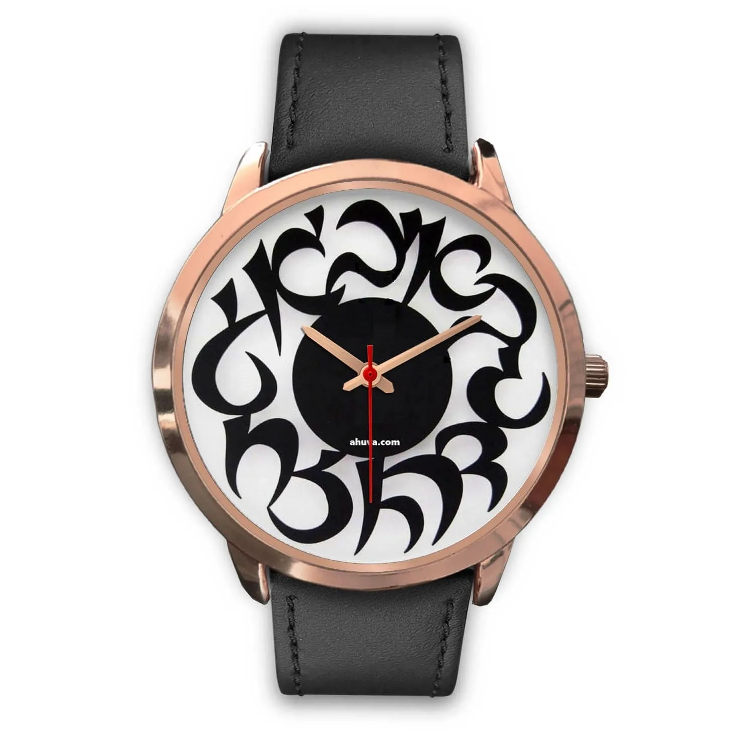Hebrew Elegant Wristwatch Gold