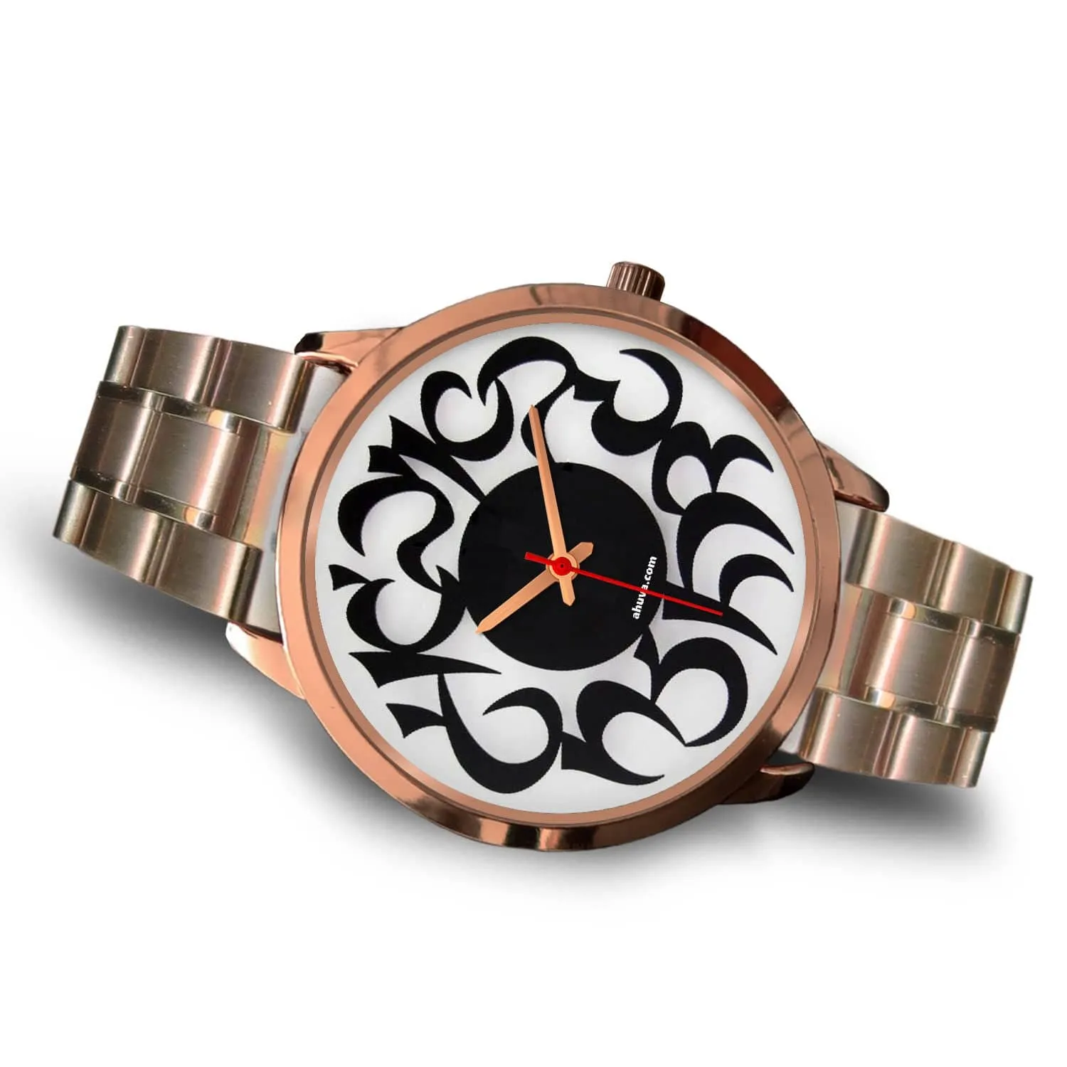 Hebrew Elegant Wristwatch Gold