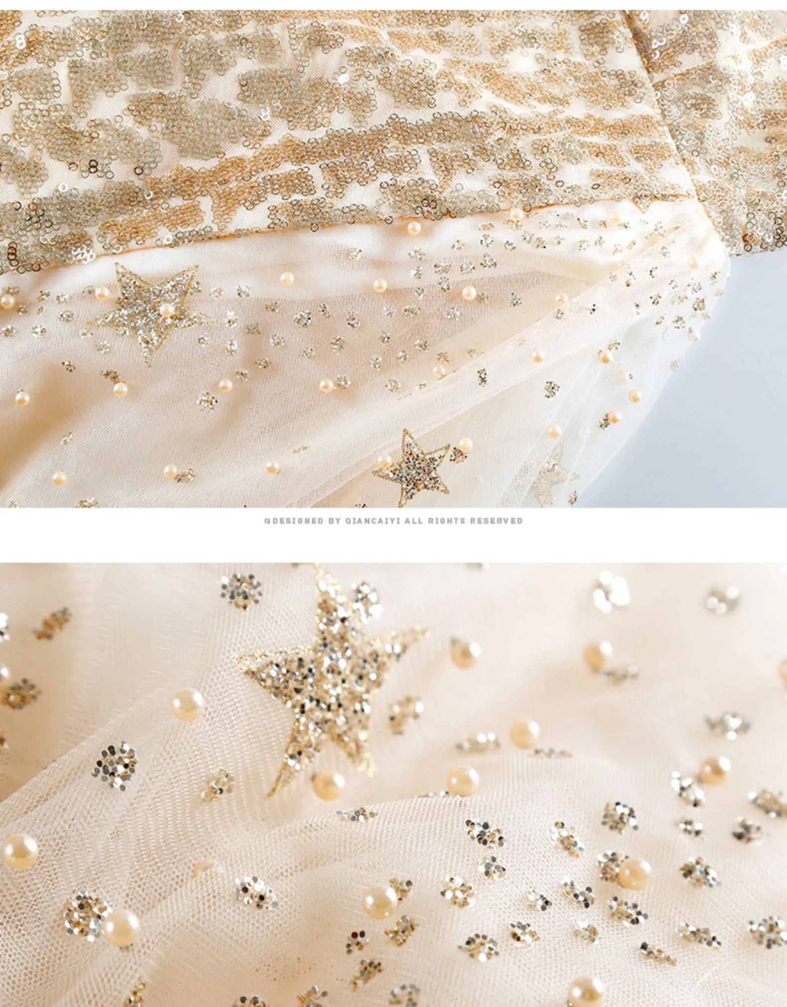 High-end luxury  Gold shimmery sleeveless evening dinner dress - ipi