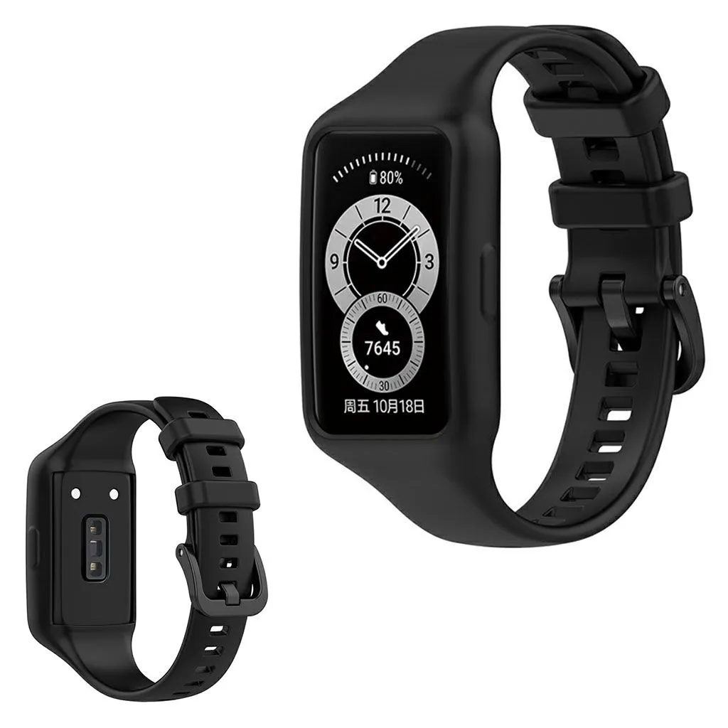 Honor Band 6 integrated silicone watch strap - Black