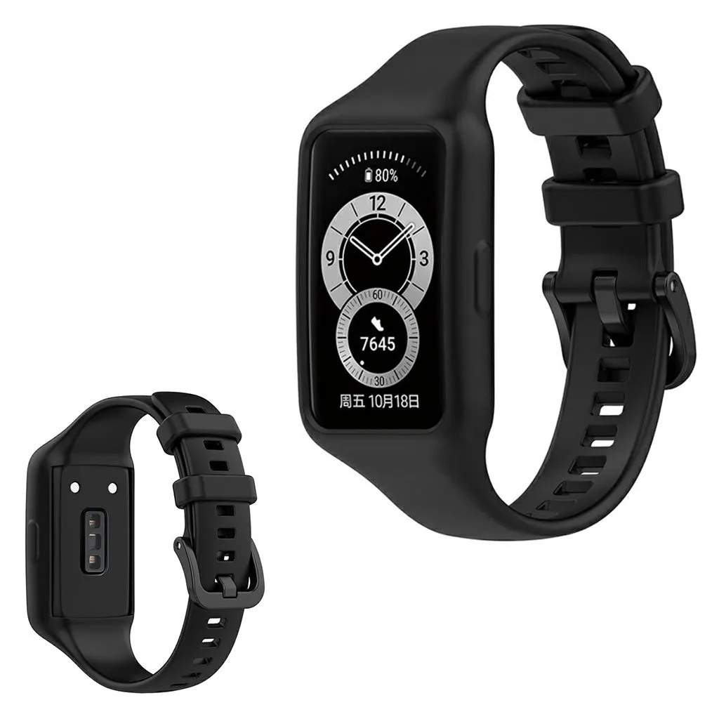 Honor Band 6 integrated silicone watch strap - Black