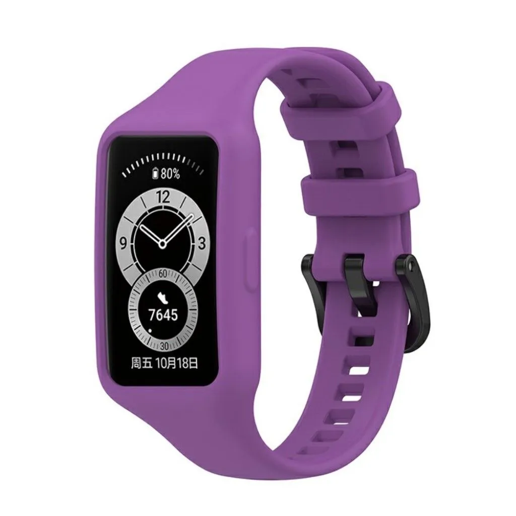 Honor Band 6 integrated silicone watch strap - Dark Purple