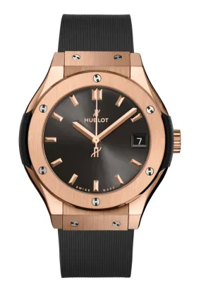 Hublot Classic Fusion Grey 18K King Gold Unisex Quartz Watch
