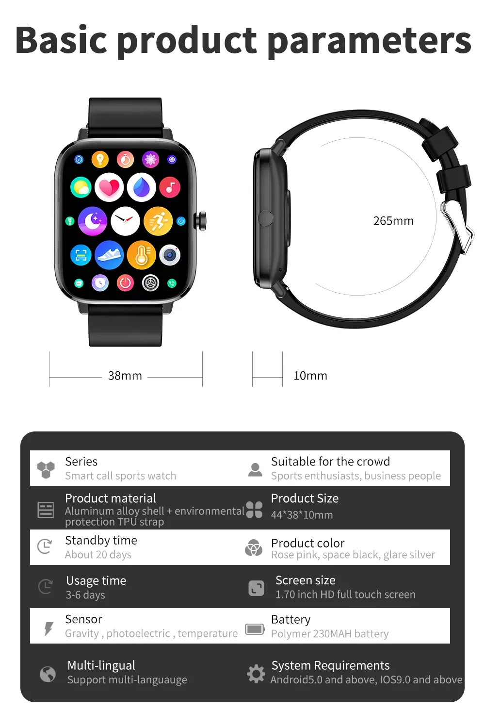 iS-T45S Smart Watch | Bluetooth Calling & Text