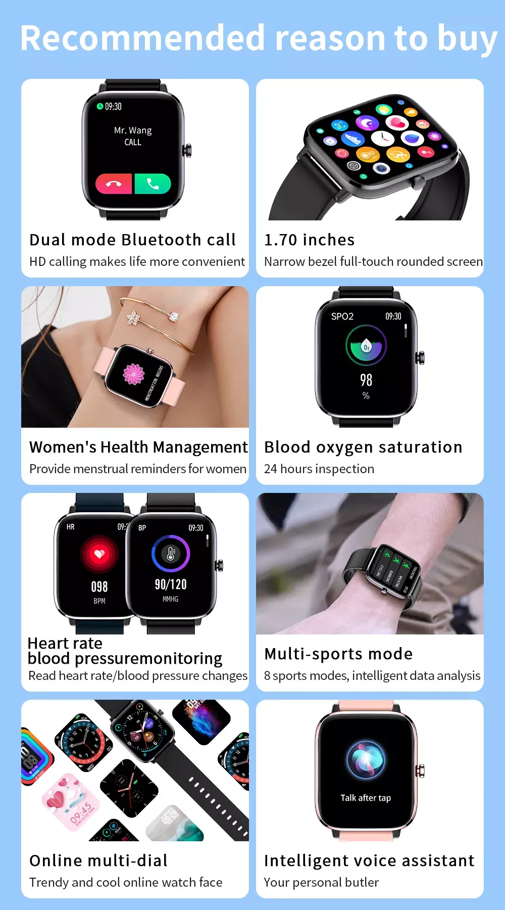 iS-T45S Smart Watch | Bluetooth Calling & Text