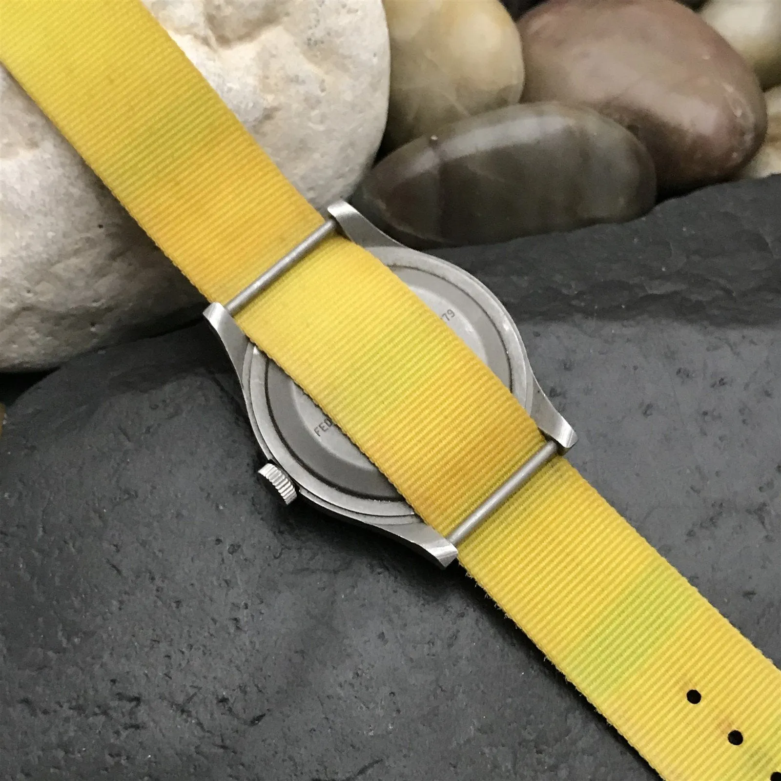 John Weitz Nylon 1-Piece Slip-Through nos Unused 1990s Vintage Watch Band