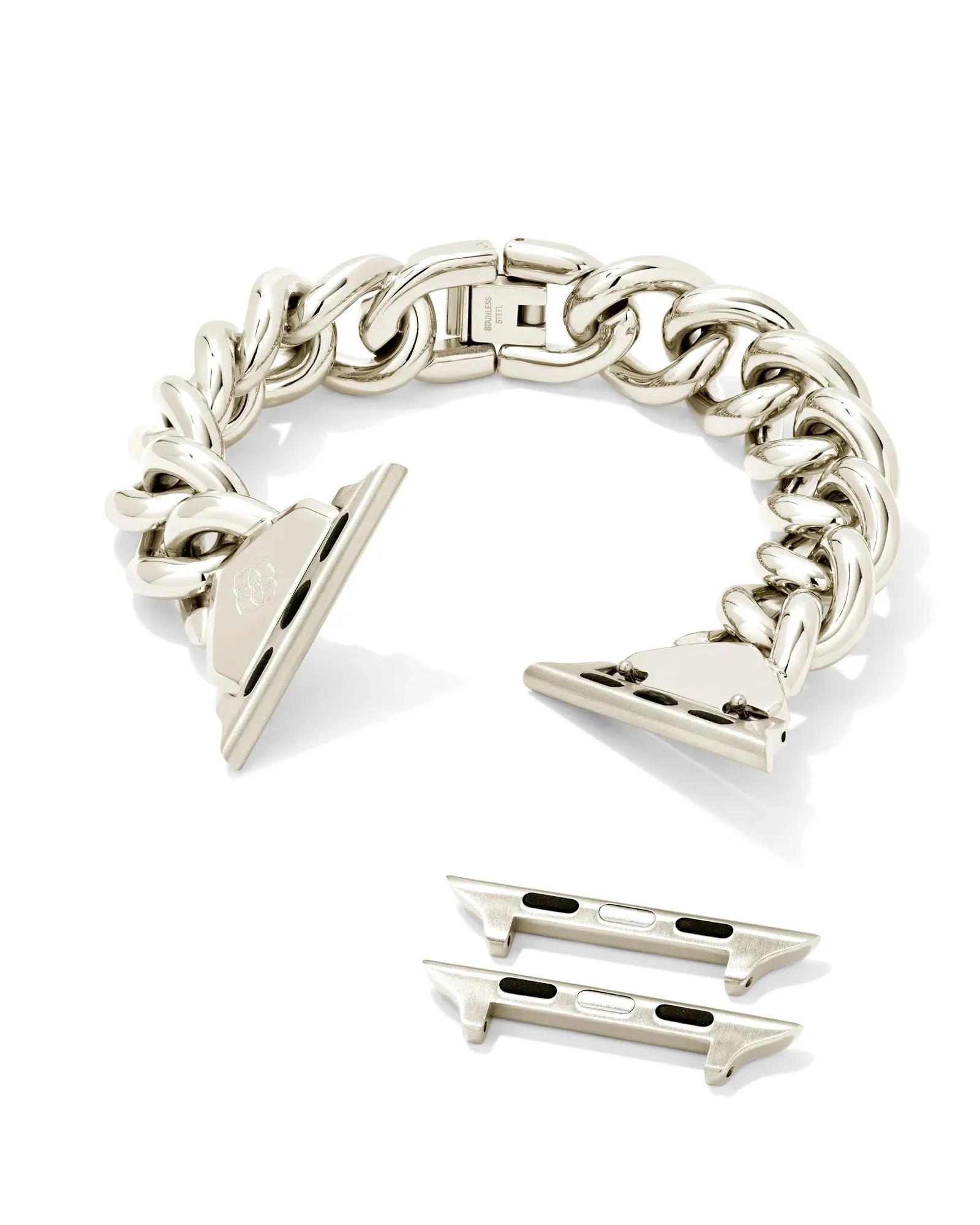 Kendra Scott Silver Stainless Steel Whitley Chain Apple Watch Band