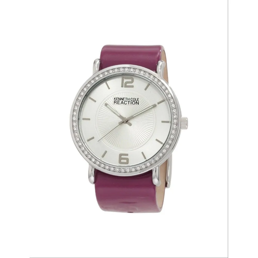 Kenneth Cole REACTION Women's RK6008 HOLIDAY-Box Set Analog Stone Bezel Purple Strap Watch
