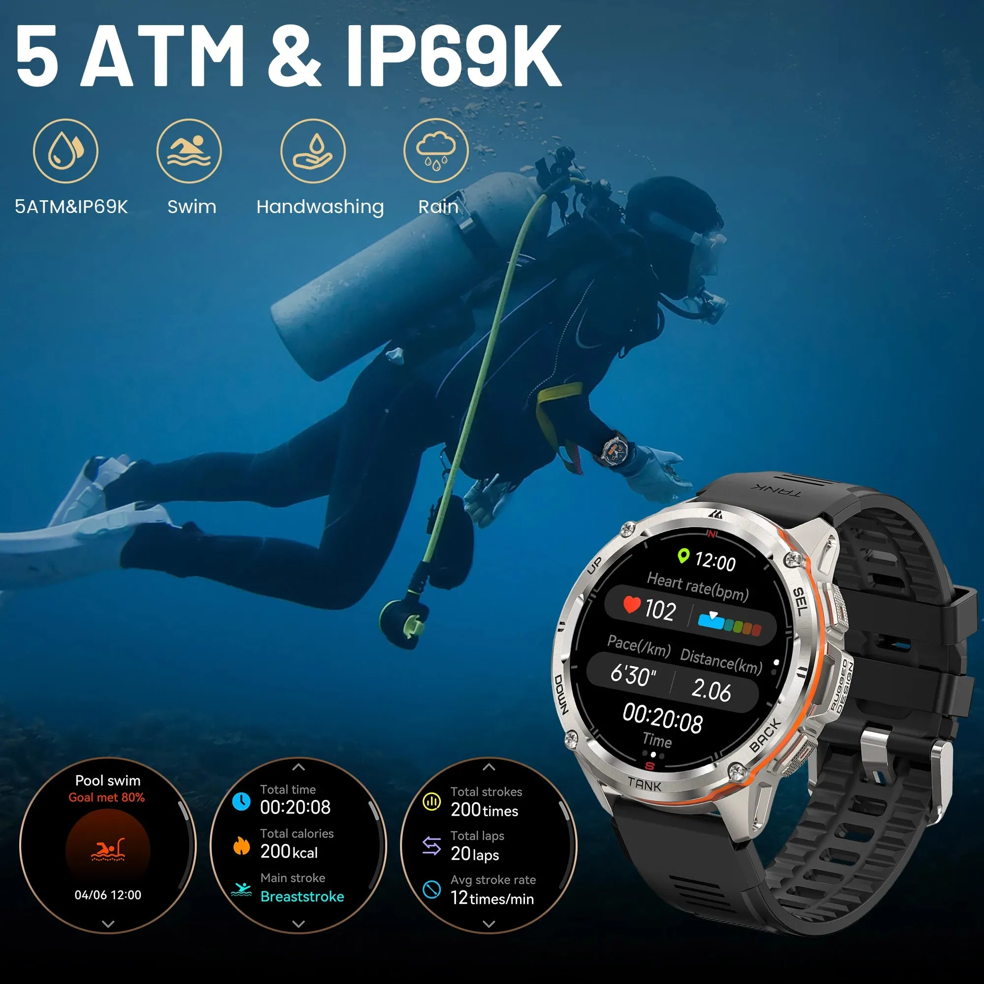 KOSPET TANK T3 Ultra GPS Smart Watch