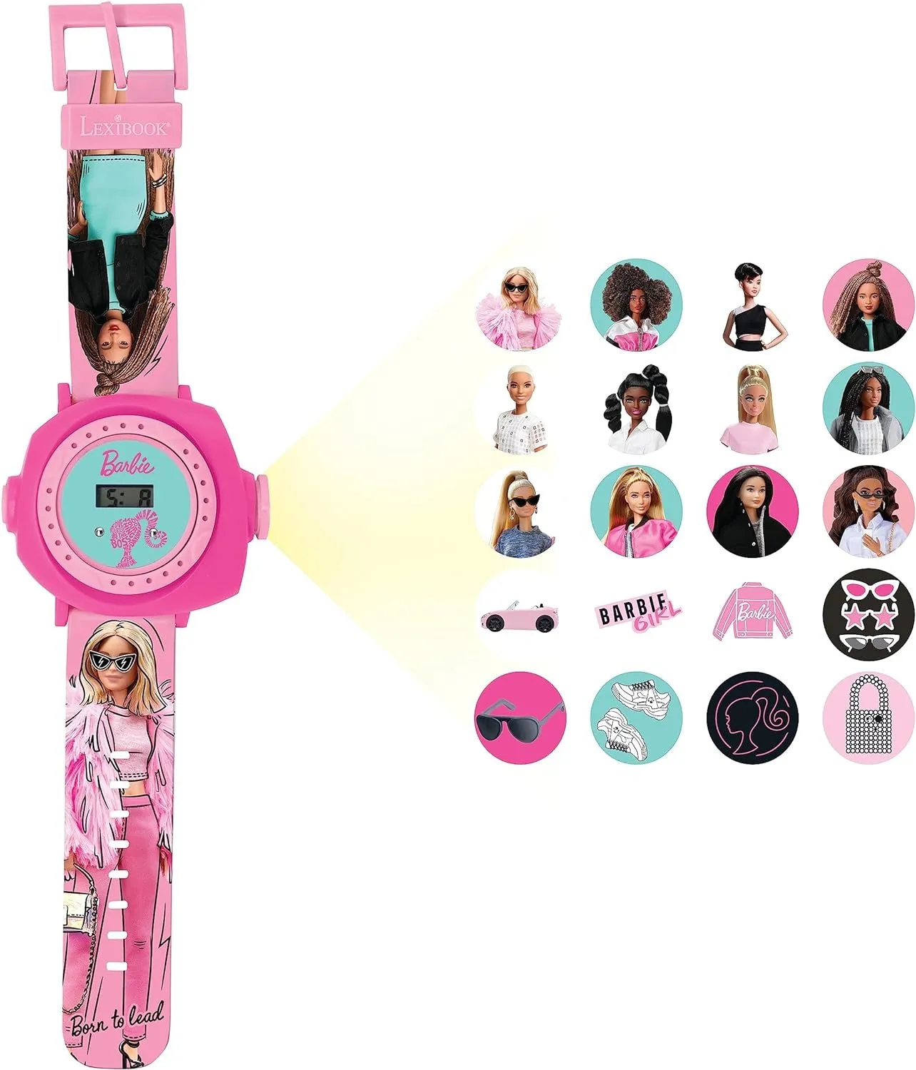 Lexibook Nintendo Barbie projection watch digital screen