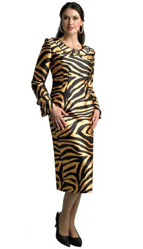 Lily And Taylor Dress 4712-Gold/Multi