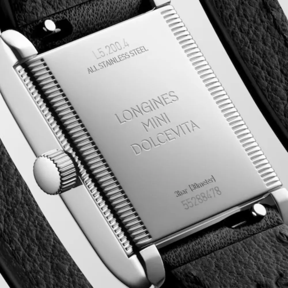 Longines Mini Dolcevita 29mm Quartz Watch with 3 Row Black Leather Bracelet