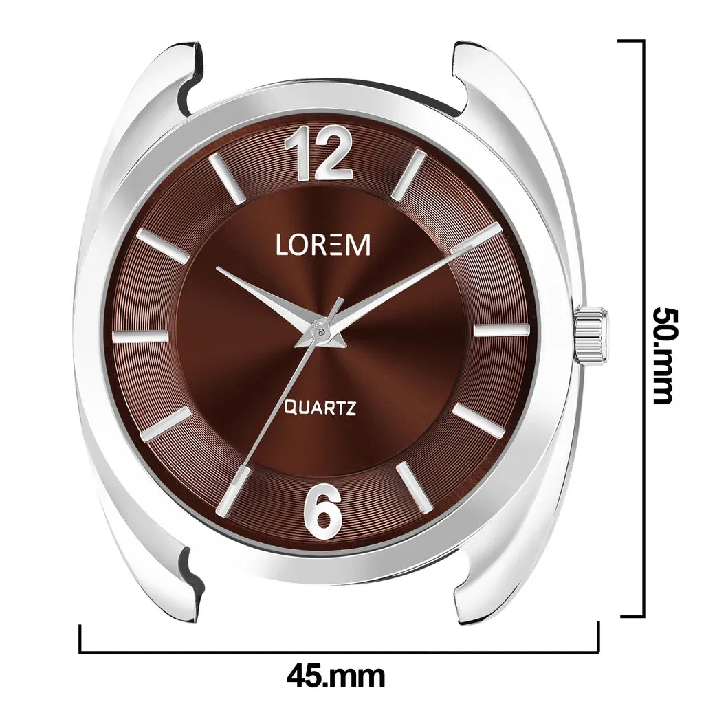LOREM Brown Stylish Dial Analog Watch For Men LR79