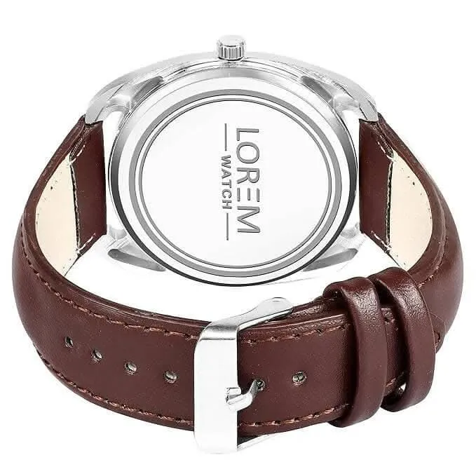 LOREM Brown Stylish Dial Analog Watch For Men LR79
