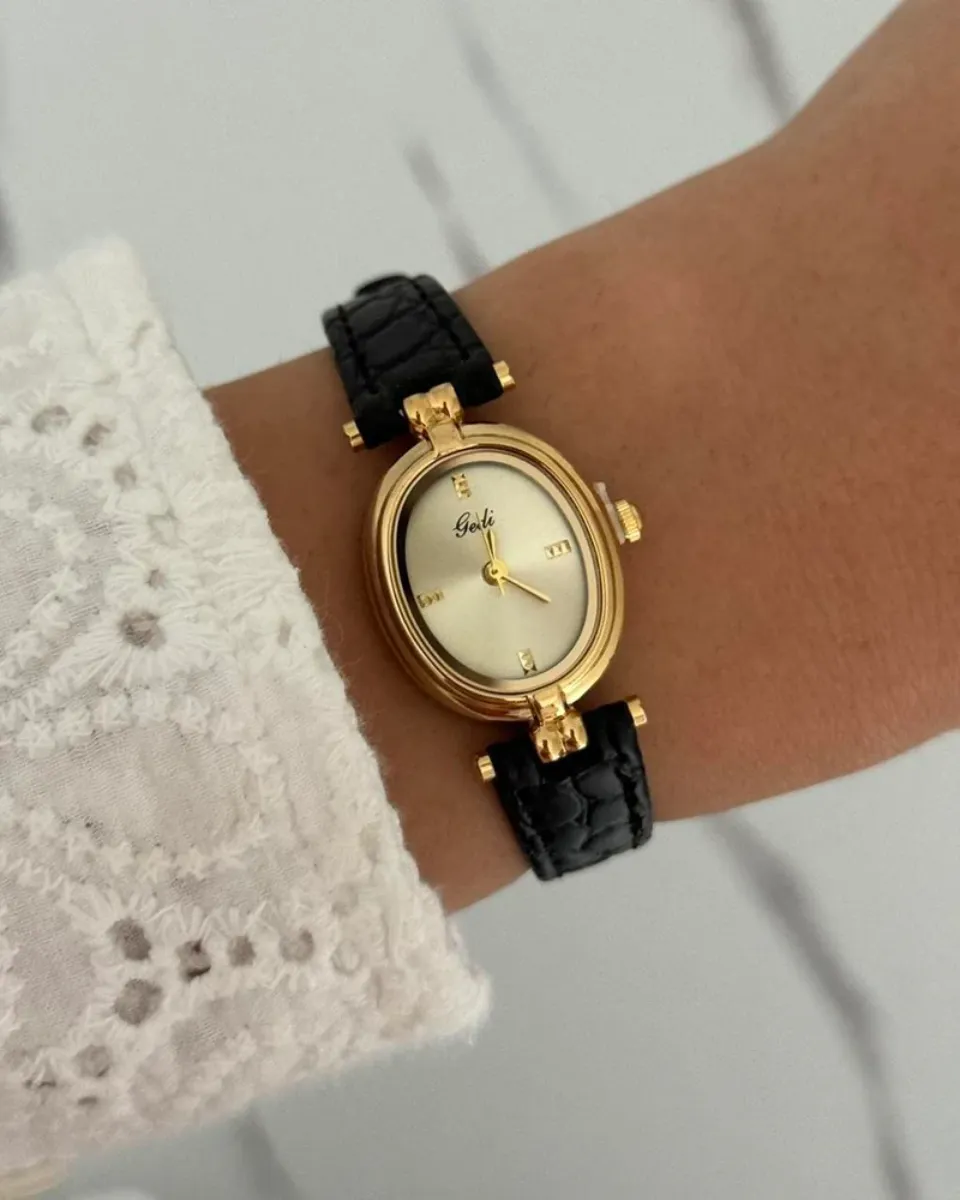 Lunetta – Gold-toned details – Vintage watch