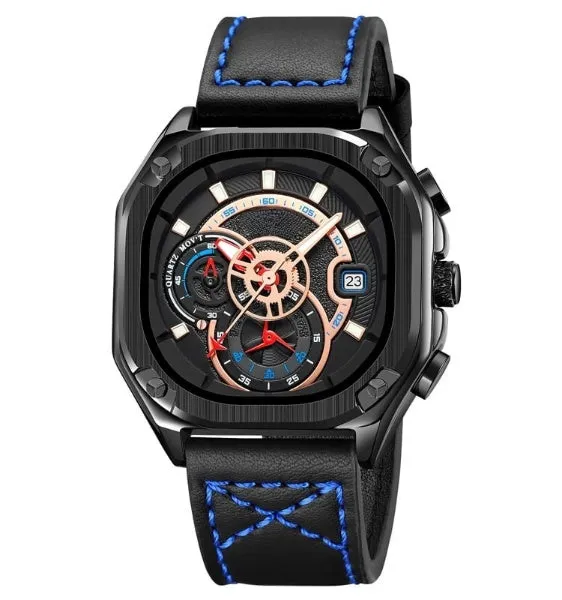 Luxury Quartz Waterproof Watch for Men - Stylish Leather Band