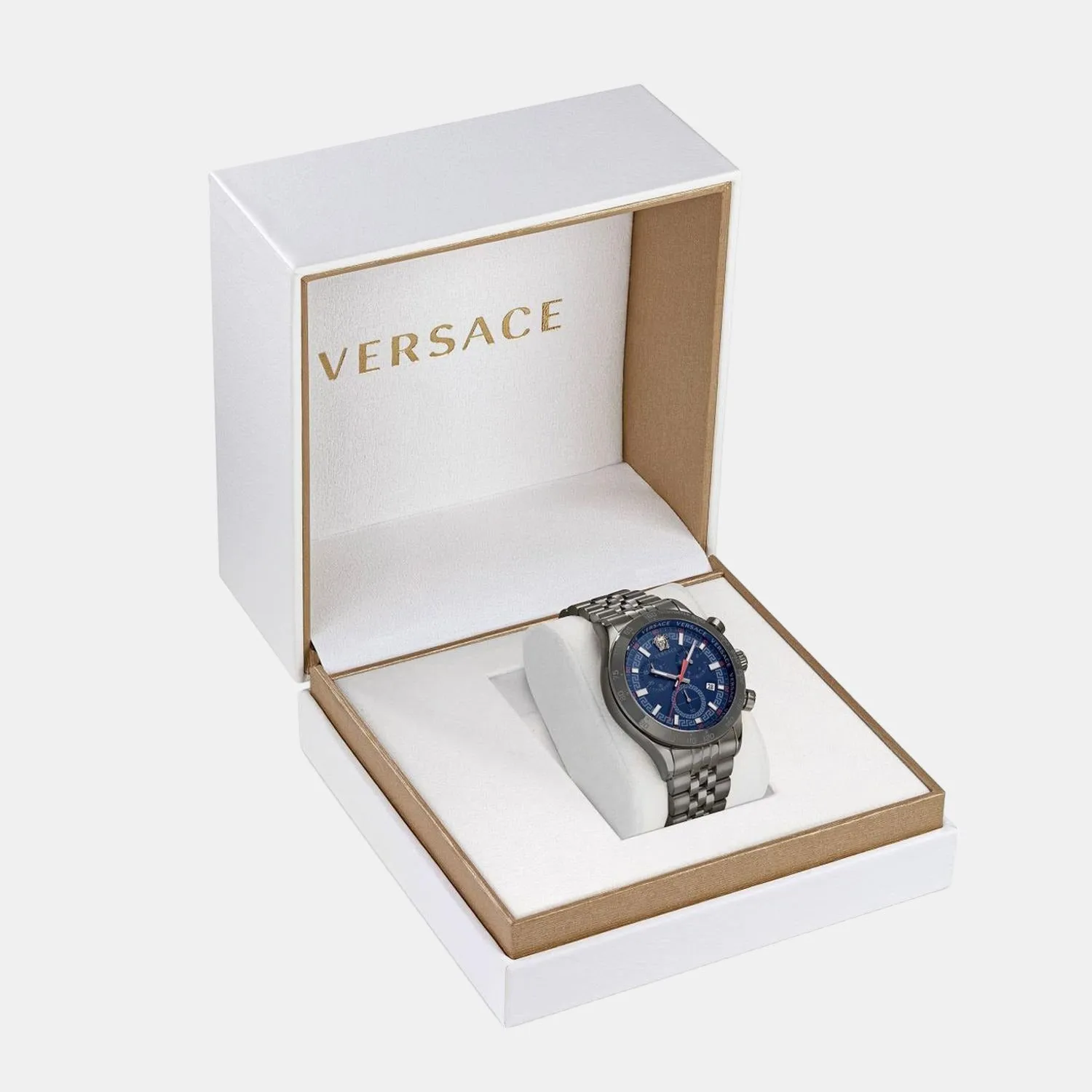 Men Blue Stainless Steel Chronograph Watch VE2U00722