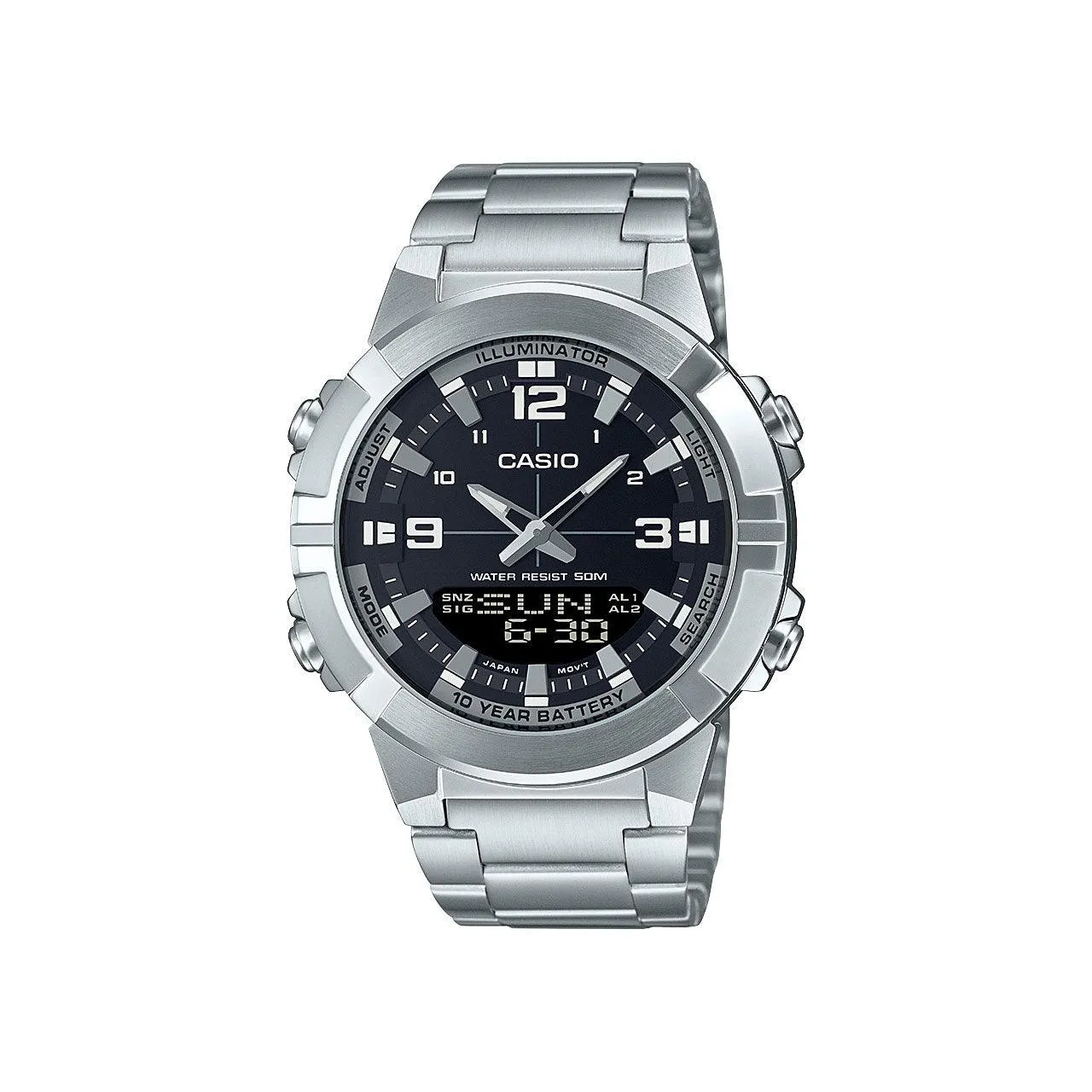 Mens Stainless Steel Digital / Analog Watch - AMW870D-1A