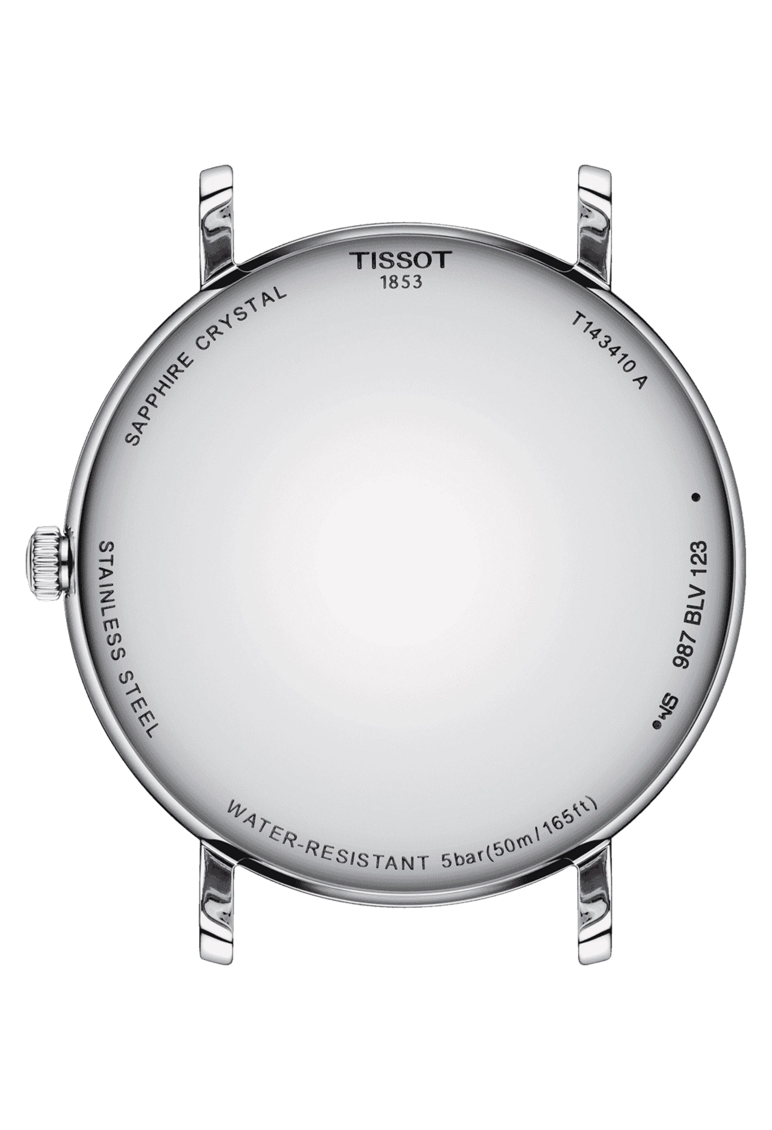 Mens Tissot Everytime Blue Dial Strap Watch Stainless Steel