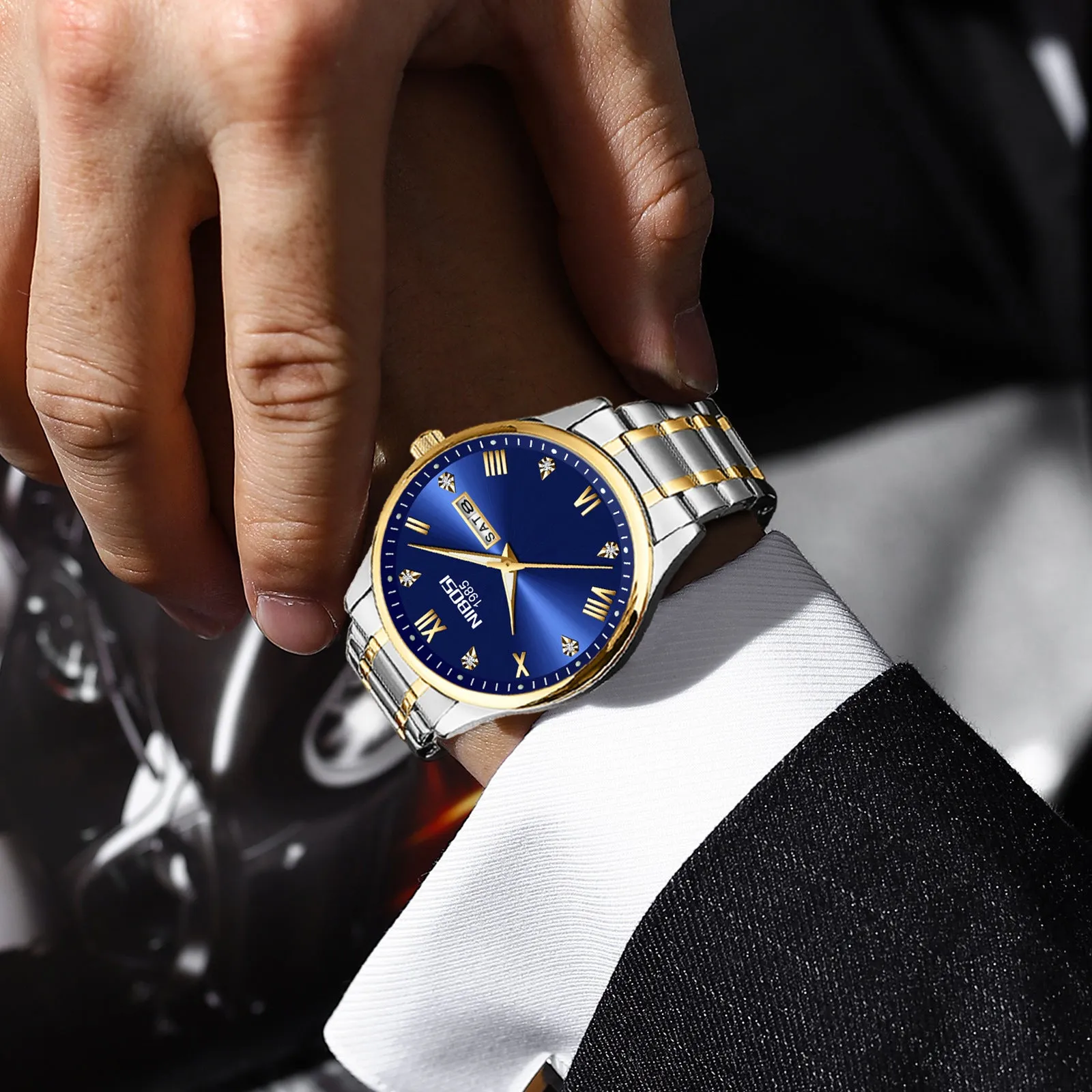 Men's Waterproof Steel Belt Watch