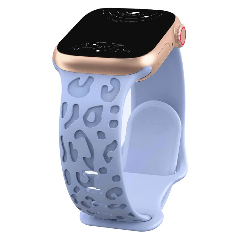 Metior Silicone Band With Engraved Leopard Pattern