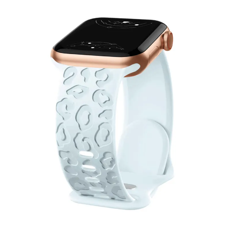 Metior Silicone Band With Engraved Leopard Pattern