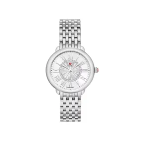 Michele Serein Mid Stainless Diamond Dial Watch