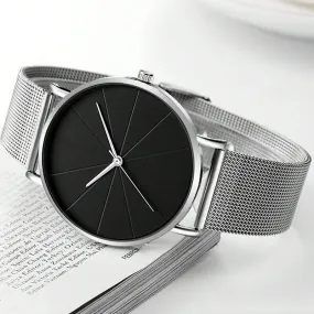Minimalist Mesh: Quartz Watch