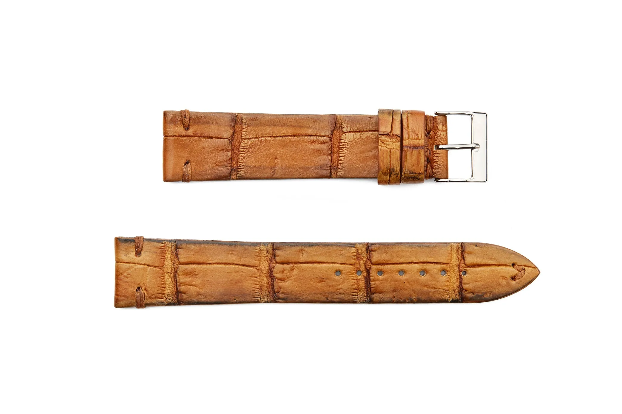 ML-900-VIN Genuine Vintage Style Crocodile  Regular Watch Strap