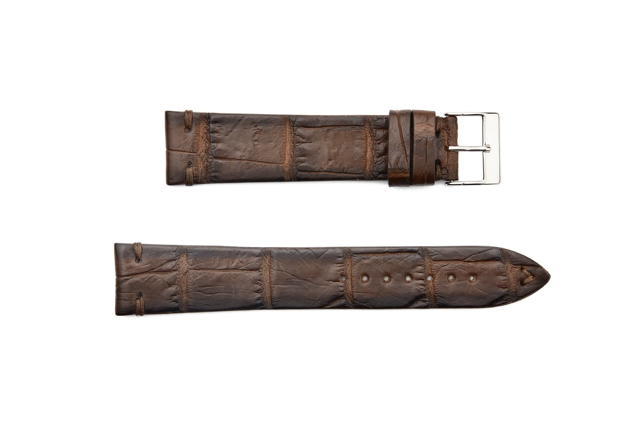 ML-900-VIN Genuine Vintage Style Crocodile  Regular Watch Strap