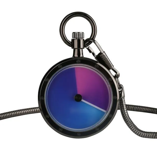 Modern Open Face Quartz Pocket Watch - Gradial
