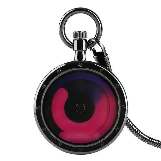 Modern Open Face Quartz Pocket Watch - Gradial