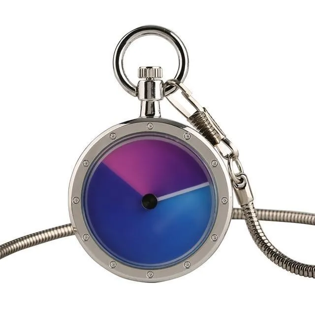 Modern Open Face Quartz Pocket Watch - Gradial