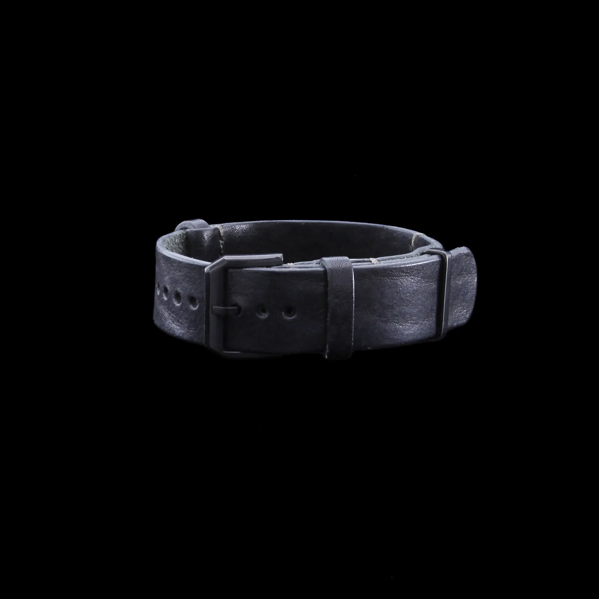 NAT2 Leather Watch Strap, Vintage Nero | Stylish