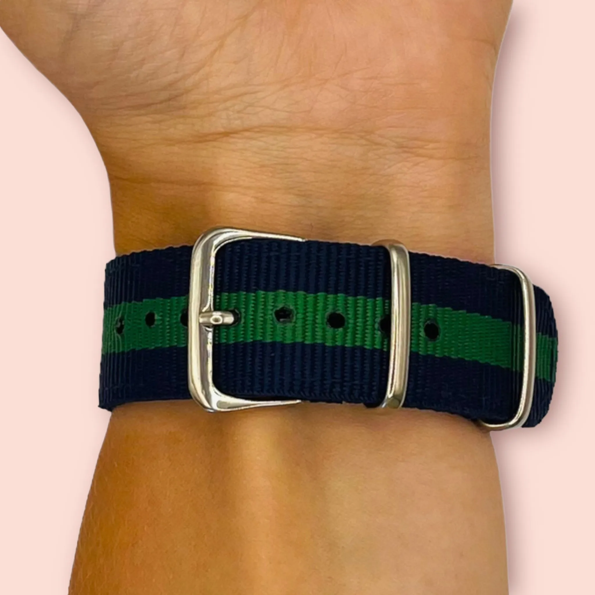 Nato Nylon Watch Straps Compatible with the Samsung Galaxy Watch 6 Classic (47mm)