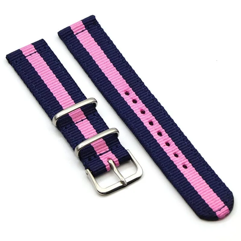 Nato Nylon Watch Straps Compatible with the Samsung Galaxy Watch 6 Classic (47mm)