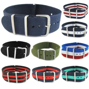 Nato Nylon Watch Straps Compatible with the Samsung Galaxy Watch 6 Classic (47mm)
