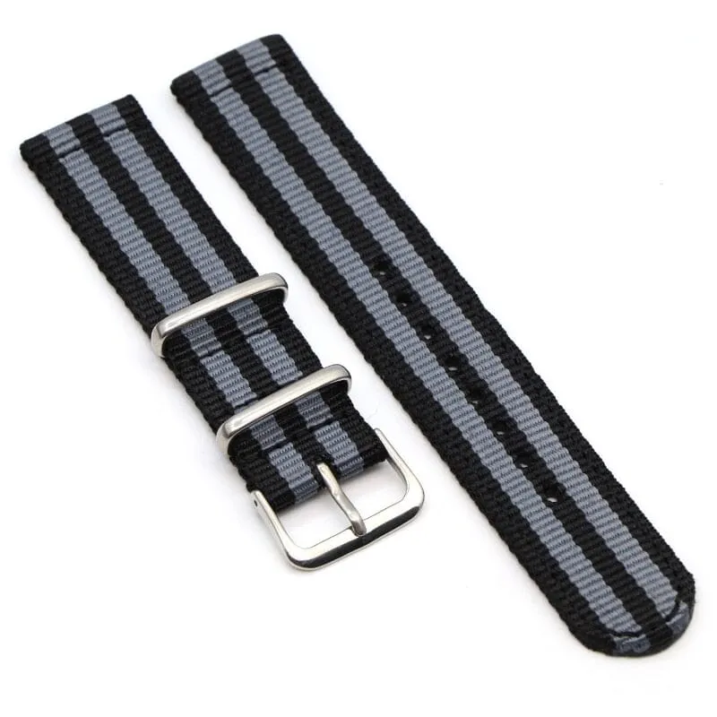 Nato Nylon Watch Straps Compatible with the Samsung Galaxy Watch 6 Classic (47mm)