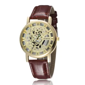 New Famous Brand Winner Luxury Fashion Casual Stainless Steel Men Quartz Watch Skeleton Watch For Men Dress Wristwatch