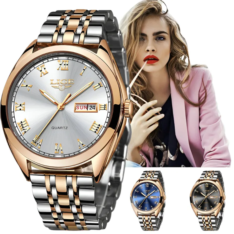New Rose Gold Women’s Watch - Business Quartz Watch