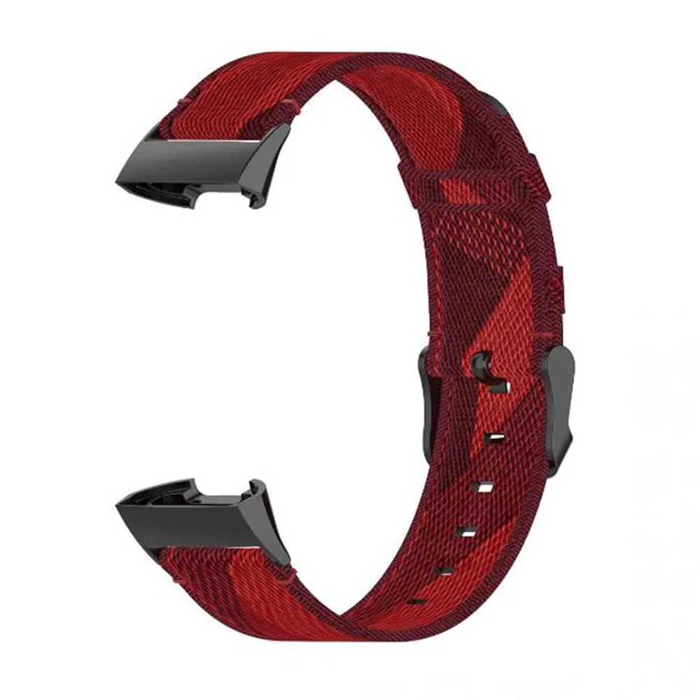 Nylon Band for Fitbit Charge 3/SE/4 - Navy stripe
