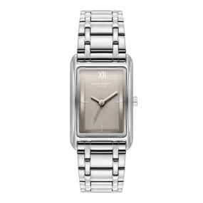Olivia Burton Ladies Classics Grove Grey Tank Dial Bracelet Watch Stainless Steel