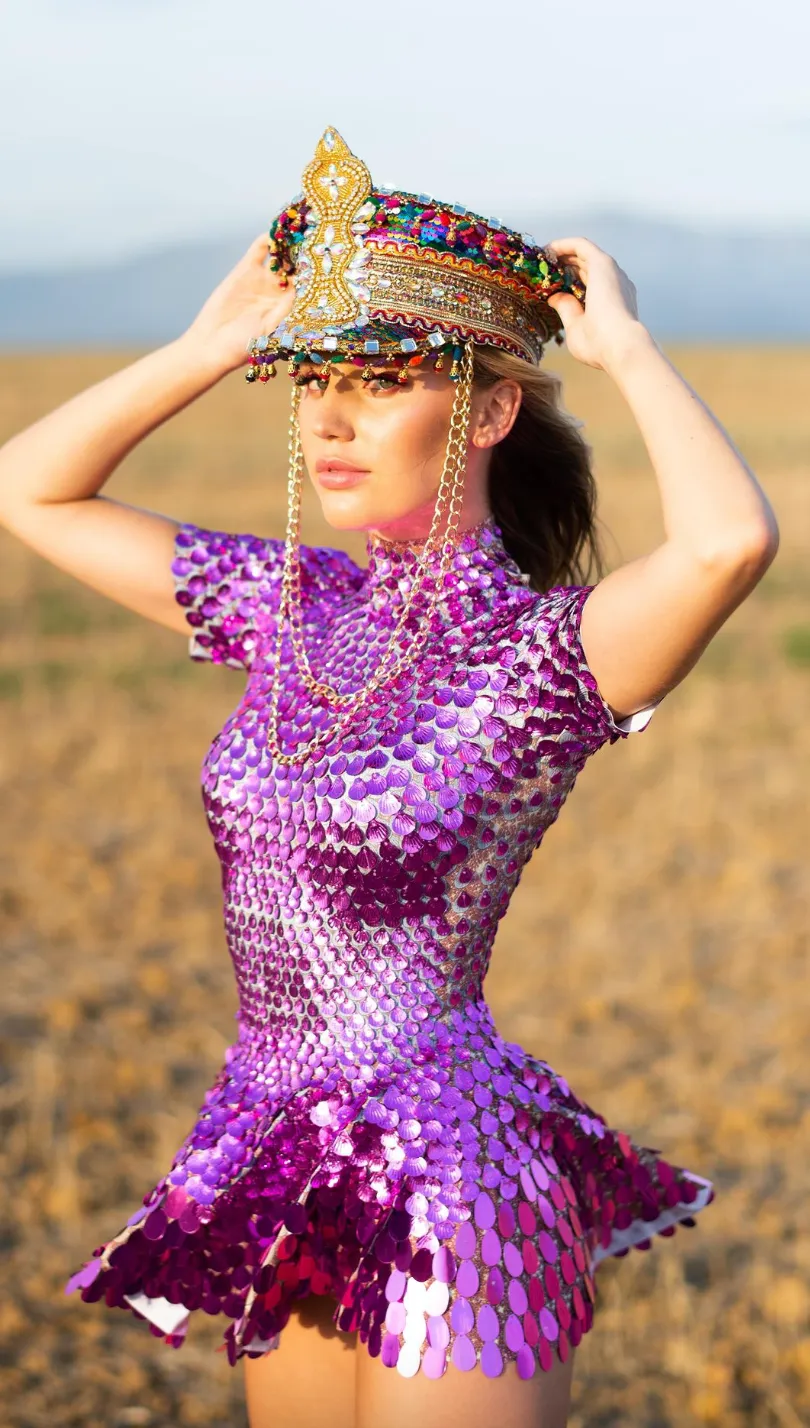 Party Outfit Bodysuit Metallic Mini Dress Party Dress
